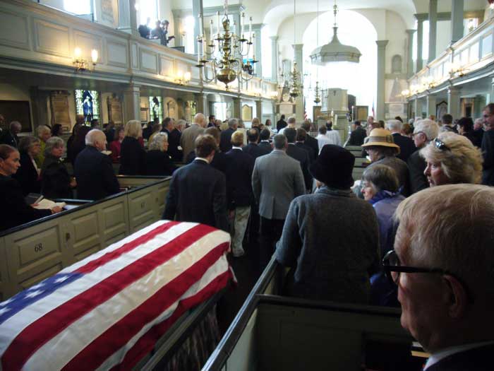 Casket Entering the Church